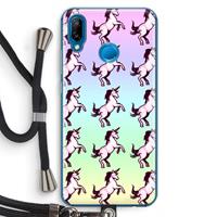 CaseCompany Musketon Unicorn: Huawei P20 Lite Transparant Hoesje met koord