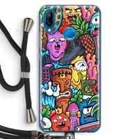 CaseCompany Vexx Mixtape: Huawei P20 Lite Transparant Hoesje met koord