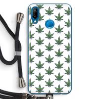 CaseCompany Weed: Huawei P20 Lite Transparant Hoesje met koord