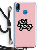 CaseCompany Girl Gang: Huawei P20 Lite Transparant Hoesje met koord