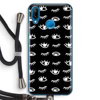 CaseCompany Eye pattern #3: Huawei P20 Lite Transparant Hoesje met koord