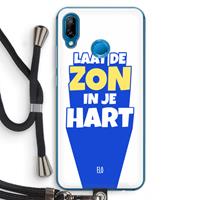 CaseCompany Laat de zon in je hart: Huawei P20 Lite Transparant Hoesje met koord