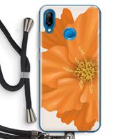 CaseCompany Orange Ellila flower: Huawei P20 Lite Transparant Hoesje met koord