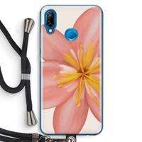 CaseCompany Pink Ellila Flower: Huawei P20 Lite Transparant Hoesje met koord