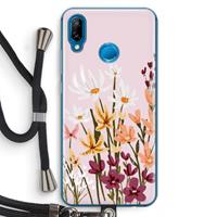 CaseCompany Painted wildflowers: Huawei P20 Lite Transparant Hoesje met koord