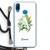 CaseCompany Green Brush: Huawei P20 Lite Transparant Hoesje met koord