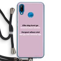 CaseCompany gij zijt ook iemand: Huawei P20 Lite Transparant Hoesje met koord