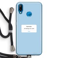 CaseCompany Reminder: Huawei P20 Lite Transparant Hoesje met koord