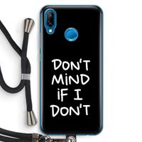 CaseCompany Don't Mind: Huawei P20 Lite Transparant Hoesje met koord