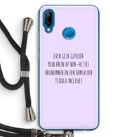 CaseCompany Tequila: Huawei P20 Lite Transparant Hoesje met koord