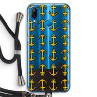 CaseCompany Musketon Anchor: Huawei P20 Lite Transparant Hoesje met koord