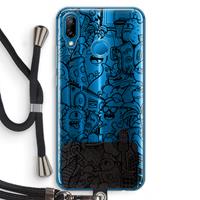 CaseCompany Vexx Black City : Huawei P20 Lite Transparant Hoesje met koord