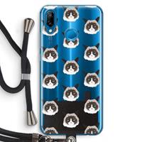 CaseCompany It's a Purrr Case: Huawei P20 Lite Transparant Hoesje met koord