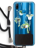 CaseCompany Hang In There: Huawei P20 Lite Transparant Hoesje met koord