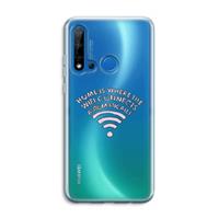 CaseCompany Home Is Where The Wifi Is: Huawei P20 Lite (2019) Transparant Hoesje