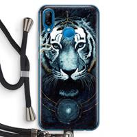 CaseCompany Darkness Tiger: Huawei P20 Lite Transparant Hoesje met koord