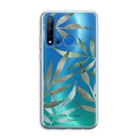 CaseCompany Tropical watercolor leaves: Huawei P20 Lite (2019) Transparant Hoesje