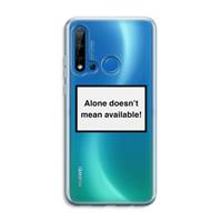 CaseCompany Alone: Huawei P20 Lite (2019) Transparant Hoesje