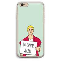 CaseCompany Gimme a call: iPhone 6 Plus / 6S Plus Transparant Hoesje