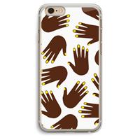 CaseCompany Hands dark: iPhone 6 Plus / 6S Plus Transparant Hoesje