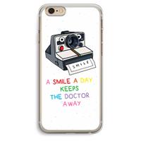 CaseCompany Smile: iPhone 6 Plus / 6S Plus Transparant Hoesje