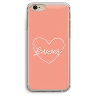 CaseCompany Forever heart: iPhone 6 Plus / 6S Plus Transparant Hoesje