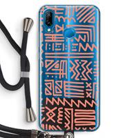 CaseCompany Marrakech Pink: Huawei P20 Lite Transparant Hoesje met koord