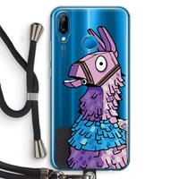 CaseCompany Lama: Huawei P20 Lite Transparant Hoesje met koord