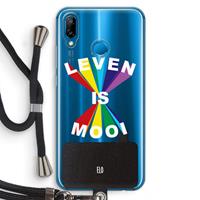 CaseCompany Het Leven Is Mooi: Huawei P20 Lite Transparant Hoesje met koord