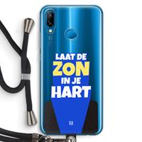 CaseCompany Laat de zon in je hart: Huawei P20 Lite Transparant Hoesje met koord