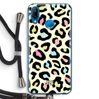 CaseCompany Leopard pattern: Huawei P20 Lite Transparant Hoesje met koord