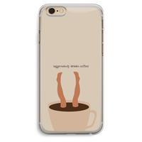 CaseCompany Aggressively drinks coffee: iPhone 6 Plus / 6S Plus Transparant Hoesje