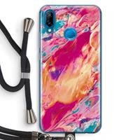 CaseCompany Pastel Echoes: Huawei P20 Lite Transparant Hoesje met koord