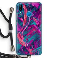 CaseCompany Pink Clouds: Huawei P20 Lite Transparant Hoesje met koord