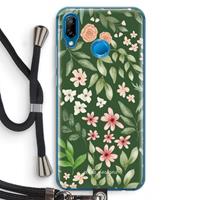 CaseCompany Botanical green sweet flower heaven: Huawei P20 Lite Transparant Hoesje met koord