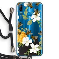 CaseCompany No flowers without bees: Huawei P20 Lite Transparant Hoesje met koord