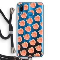 CaseCompany Just peachy: Huawei P20 Lite Transparant Hoesje met koord