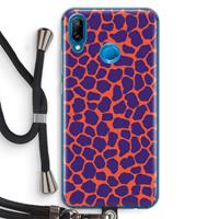 CaseCompany Purple Giraffe: Huawei P20 Lite Transparant Hoesje met koord