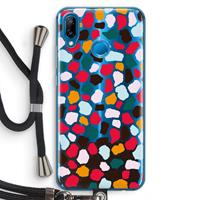 CaseCompany Colored Giraffe: Huawei P20 Lite Transparant Hoesje met koord