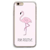 CaseCompany Pink positive: iPhone 6 Plus / 6S Plus Transparant Hoesje