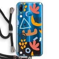 CaseCompany Abstract: Huawei P20 Lite Transparant Hoesje met koord