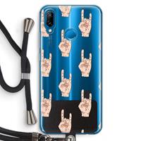 CaseCompany Rock: Huawei P20 Lite Transparant Hoesje met koord