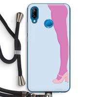 CaseCompany Pink panty: Huawei P20 Lite Transparant Hoesje met koord