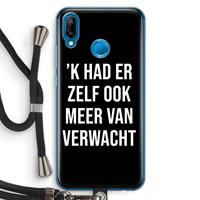 CaseCompany Meer verwacht - Zwart: Huawei P20 Lite Transparant Hoesje met koord