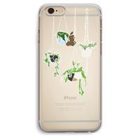 CaseCompany Hang In There: iPhone 6 Plus / 6S Plus Transparant Hoesje