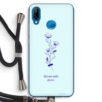 CaseCompany Bloom with grace: Huawei P20 Lite Transparant Hoesje met koord