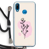 CaseCompany Roses are red: Huawei P20 Lite Transparant Hoesje met koord