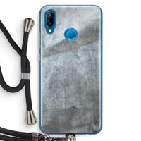 CaseCompany Grey Stone: Huawei P20 Lite Transparant Hoesje met koord