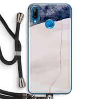 CaseCompany Stone White: Huawei P20 Lite Transparant Hoesje met koord