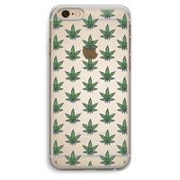 CaseCompany Weed: iPhone 6 Plus / 6S Plus Transparant Hoesje